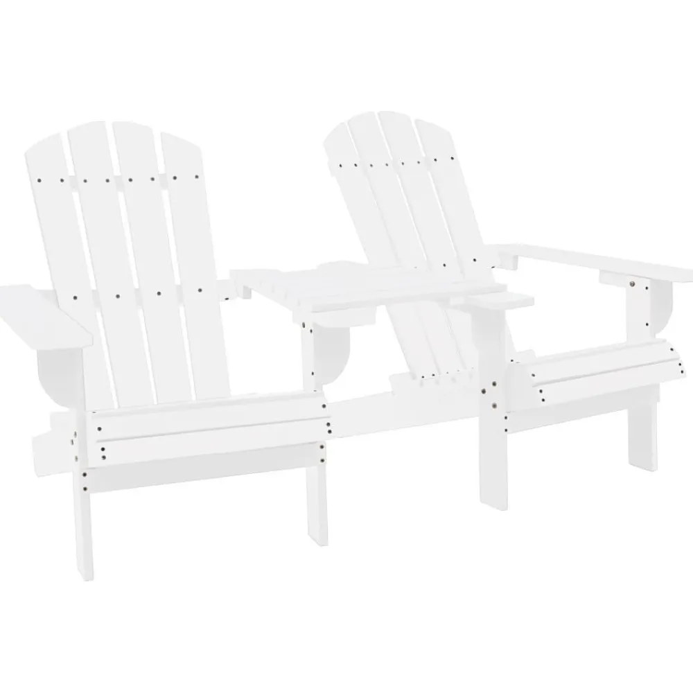 Sale FinePRICE Adirondack-puutarhatuoli täysi kuusi valkoinen