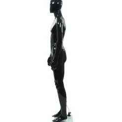 Discount FinePRICE Aidon kokoinen miesmallinukke lasijalustalla musta 185 cm