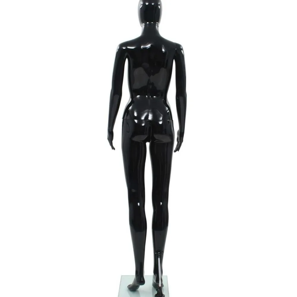 Sale FinePRICE Aidon kokoinen naismallinukke lasijalustalla musta 175 cm