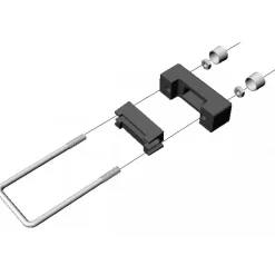 Hot AB Polar Aitaelementin metallikiinnike nelikulmaiselle 40x60 mm tolpalle