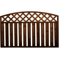 Outlet Tammiston puu Aitaelementti Lehtoharju A28R 1800x980/1130 mm kaareva pystylauta + vinoristikko ruskea