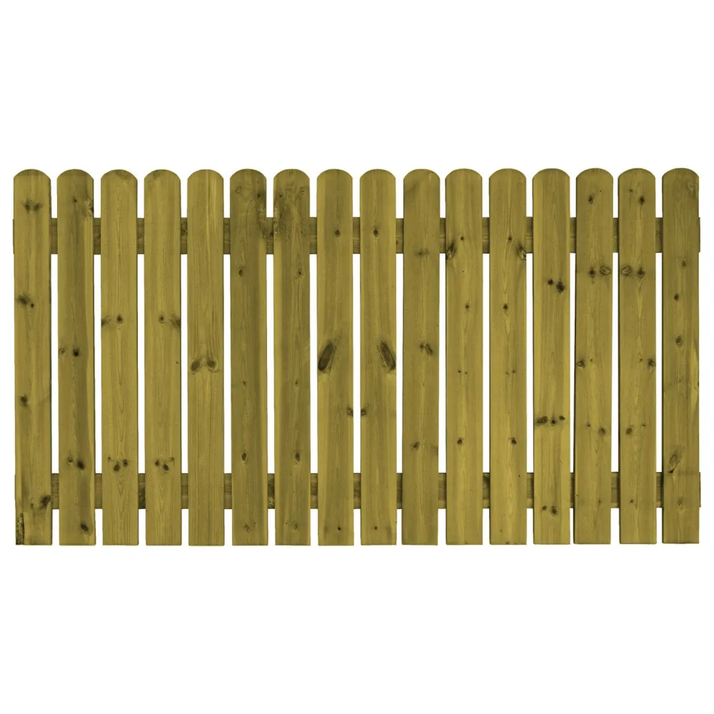 Clearance Tammiston puu Aitaelementti Nummi Lux A58 2000x1100 mm pystylauta 21 mm hienosahattu vihreä