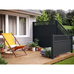 New Palmako Aitaelementti Elke 2 180x90 cm harmaa 5 kpl/pkt