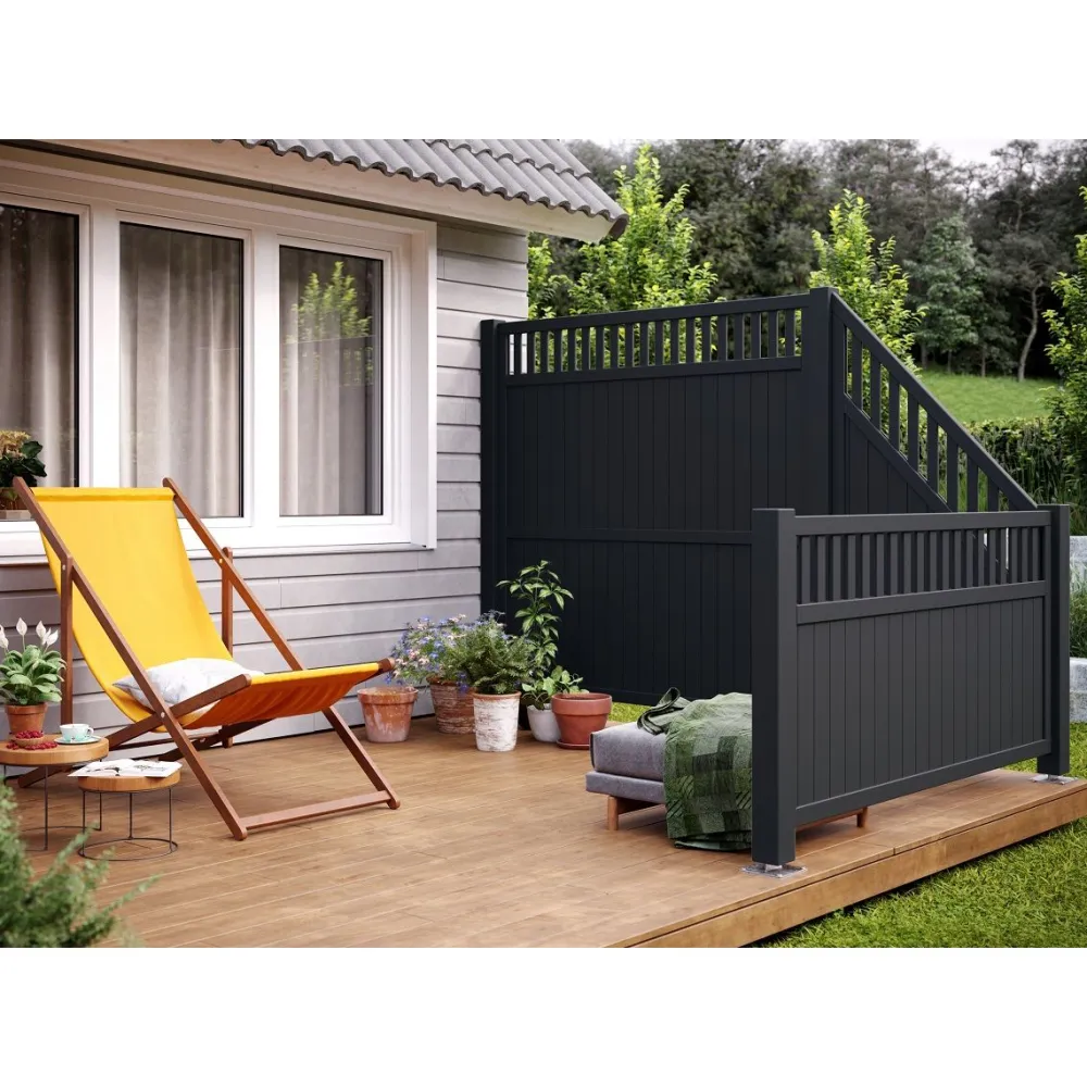 New Palmako Aitaelementti Elke 2 180x90 cm harmaa 5 kpl/pkt