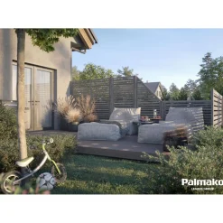 Clearance Palmako Aitaelementti Nina2 GYVPI 900x1800mm painekyllästetty harmaa, 5kpl/pkt