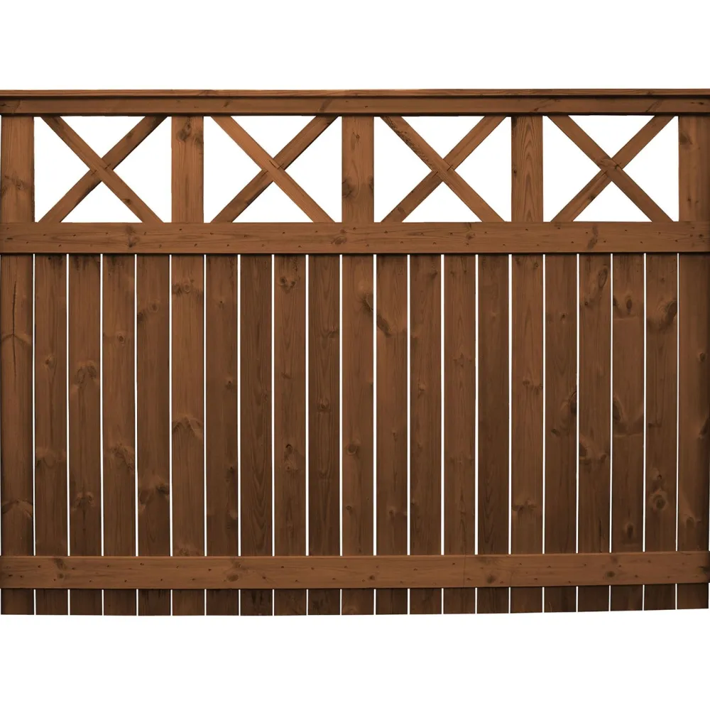 Online Tammiston puu Aitaelementti Raja A86R 1600x2200 mm pystylauta + koristeristikko ruskea