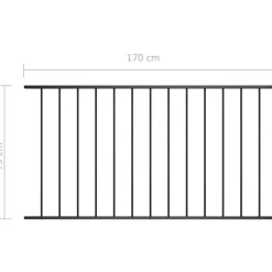 Hot FinePRICE Aitapaneeli jauhemaalattu teräs 1.7x0.75m musta