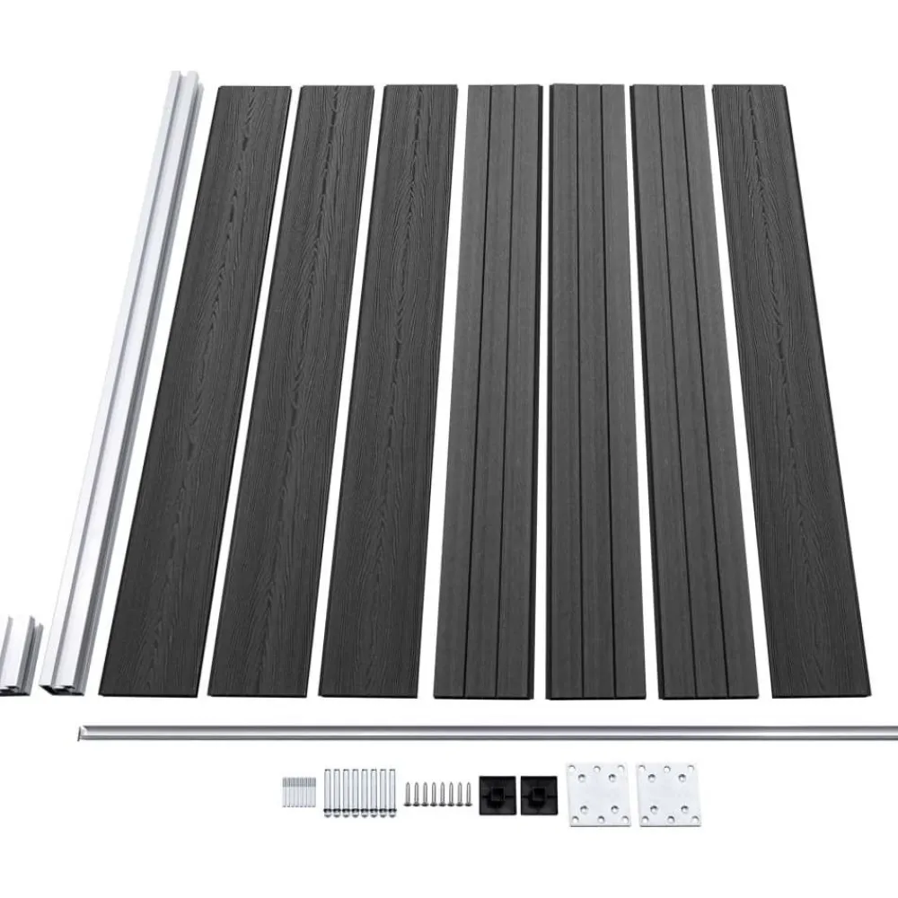 Outlet FinePRICE Aitapaneelisarja WPC 699x146 cm harmaa