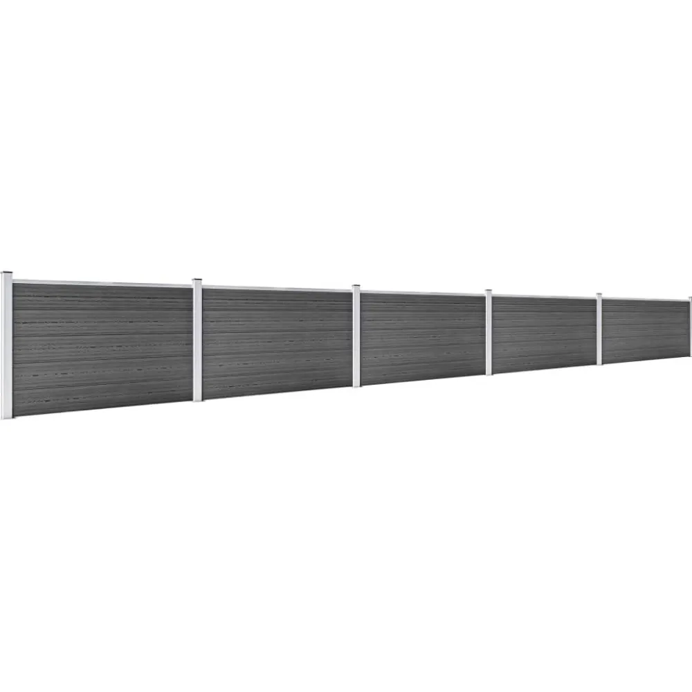 Hot FinePRICE Aitapaneelisarja WPC 526x105 cm musta