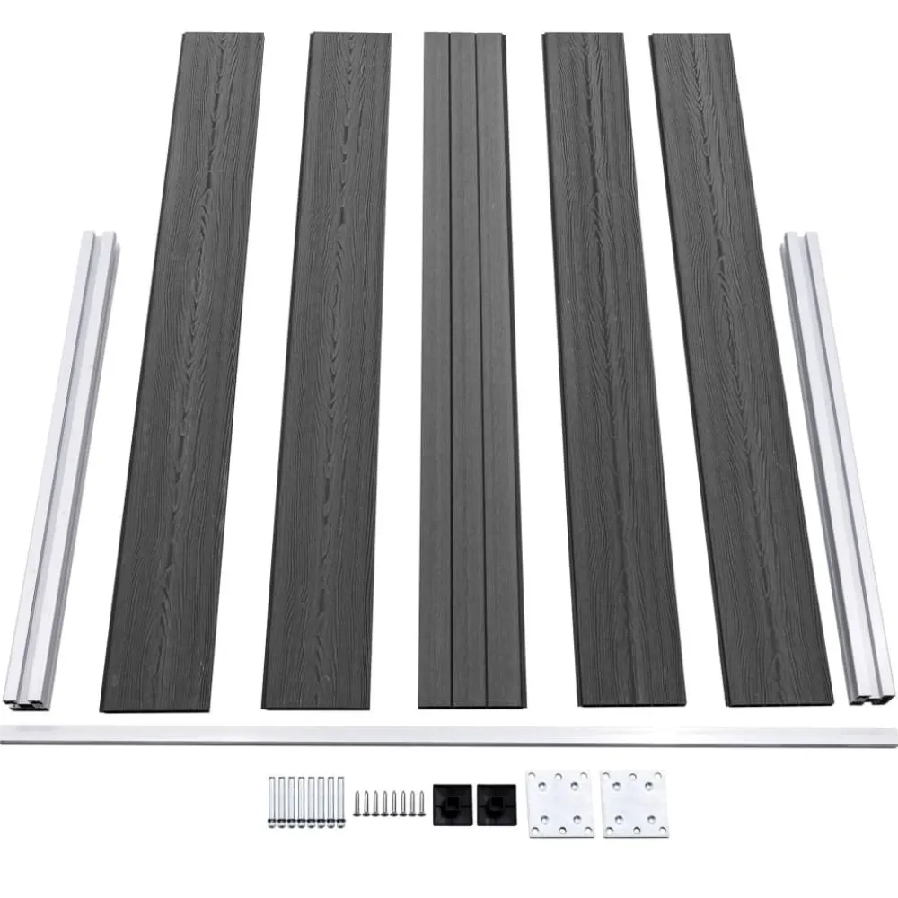 Hot FinePRICE Aitapaneelisarja WPC 526x105 cm musta