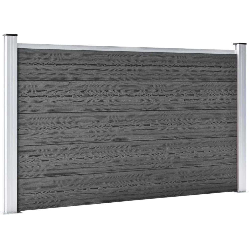 Hot FinePRICE Aitapaneelisarja WPC 526x105 cm musta