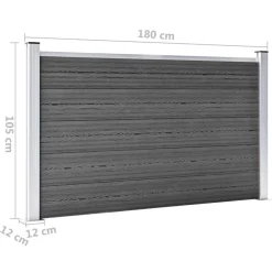 Hot FinePRICE Aitapaneelisarja WPC 526x105 cm musta