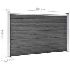 Hot FinePRICE Aitapaneelisarja WPC 526x105 cm musta