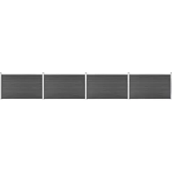 Hot FinePRICE Aitapaneelisarja WPC 526x105 cm musta