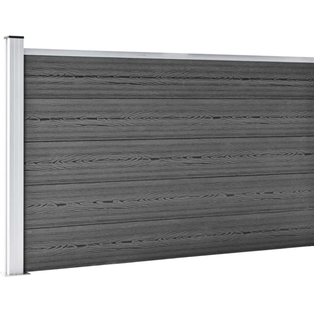Hot FinePRICE Aitapaneelisarja WPC 526x105 cm musta