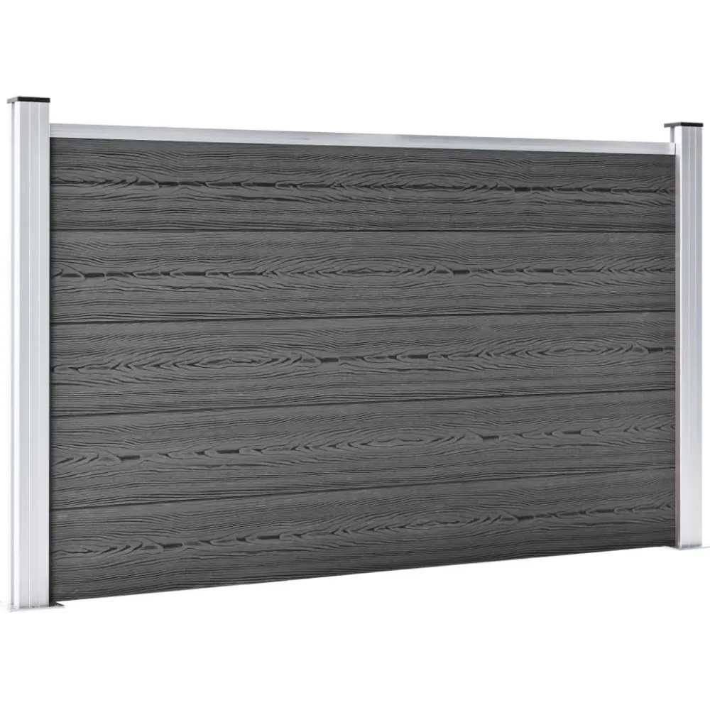 Hot FinePRICE Aitapaneelisarja WPC 526x105 cm musta