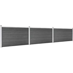 Hot FinePRICE Aitapaneelisarja WPC 526x105 cm musta