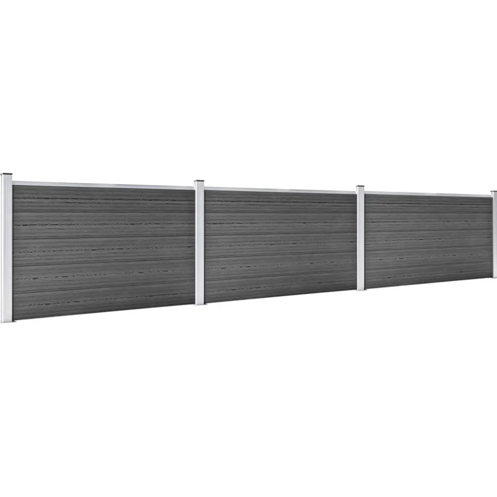 Hot FinePRICE Aitapaneelisarja WPC 526x105 cm musta