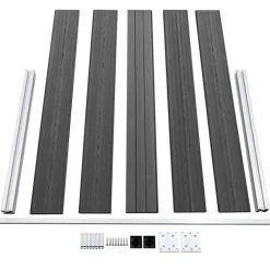 Hot FinePRICE Aitapaneelisarja WPC 526x105 cm musta
