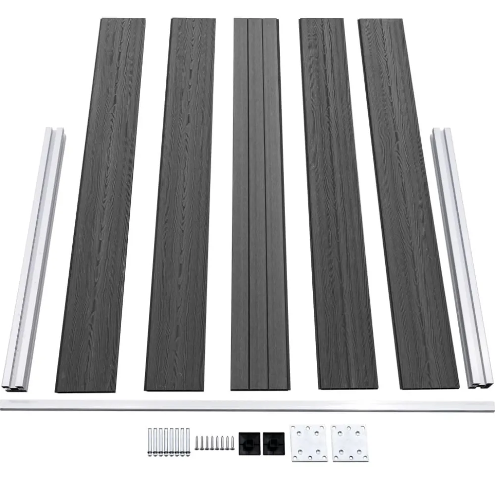 Hot FinePRICE Aitapaneelisarja WPC 526x105 cm musta