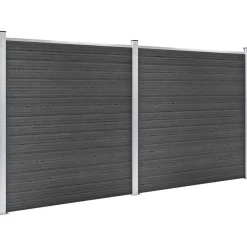 Outlet FinePRICE Aitapaneelisarja WPC 353x186 cm musta