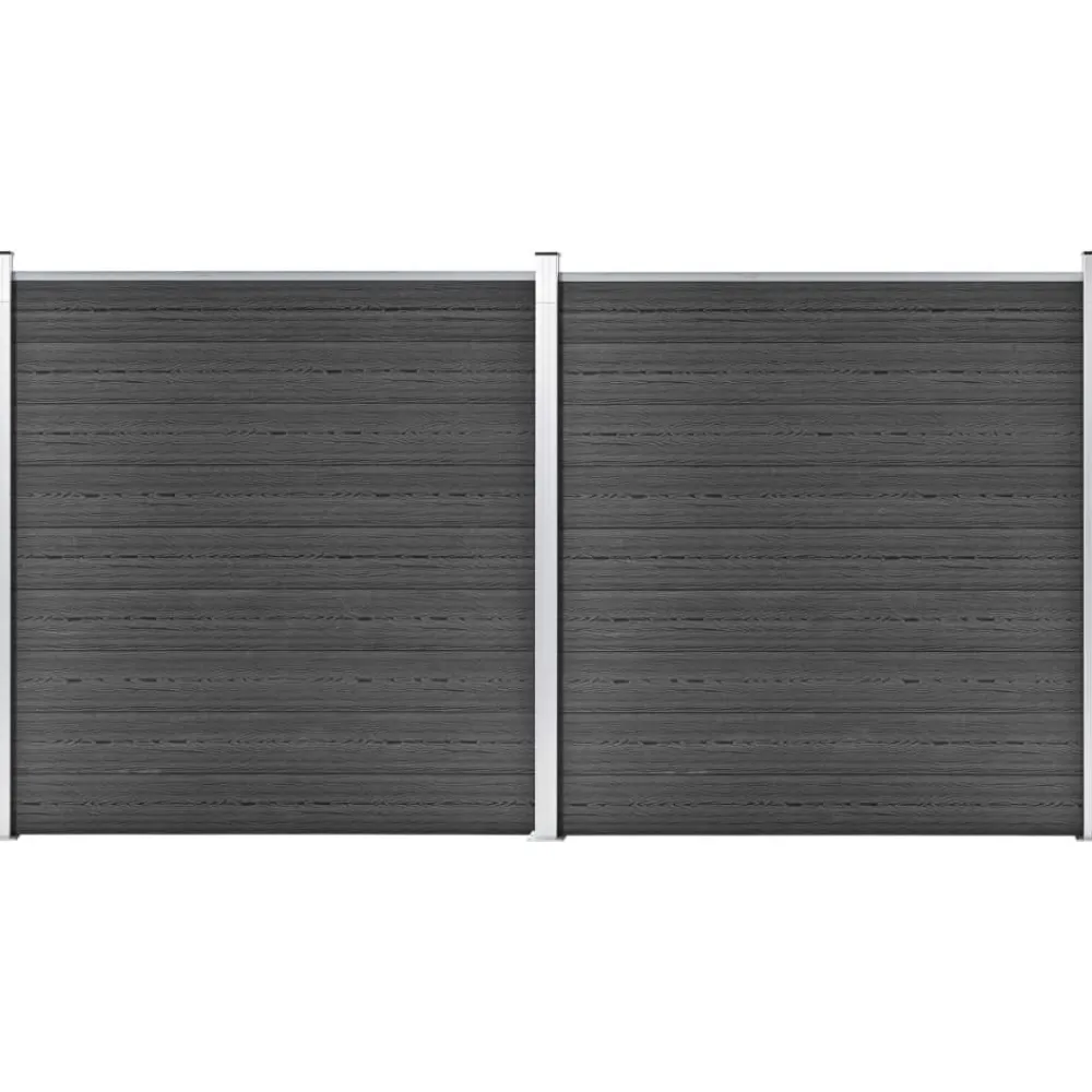 Outlet FinePRICE Aitapaneelisarja WPC 353x186 cm musta