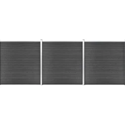 New FinePRICE Aitapaneelisarja WPC 526x186 cm musta