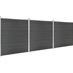 New FinePRICE Aitapaneelisarja WPC 526x186 cm musta