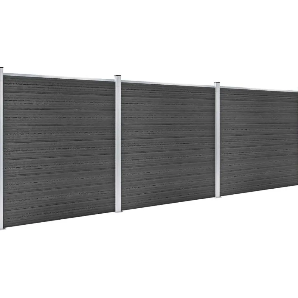 New FinePRICE Aitapaneelisarja WPC 526x186 cm musta