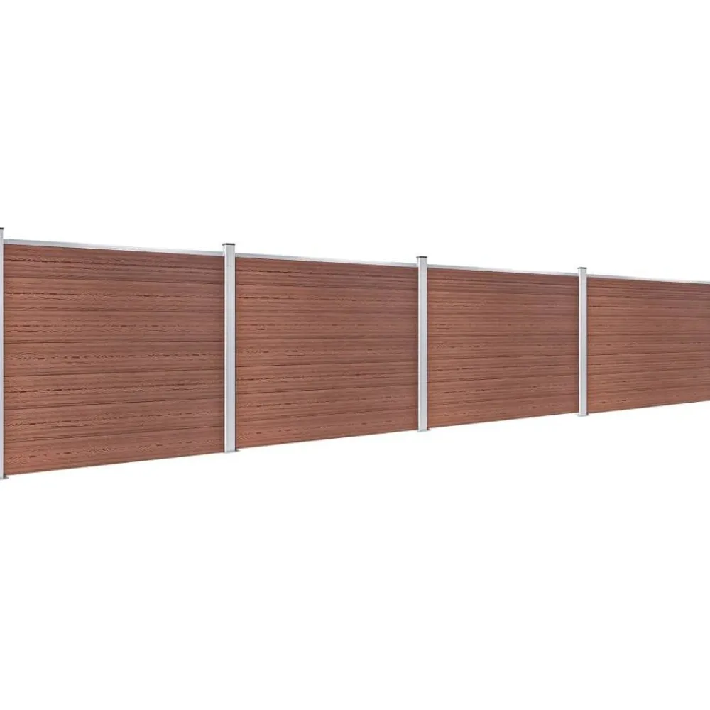 Discount FinePRICE Aitapaneelisarja WPC 699x146 cm ruskea