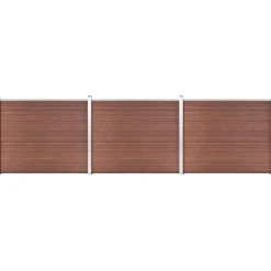 FinePRICE Aitapaneelisarja WPC 526x146 cm ruskea