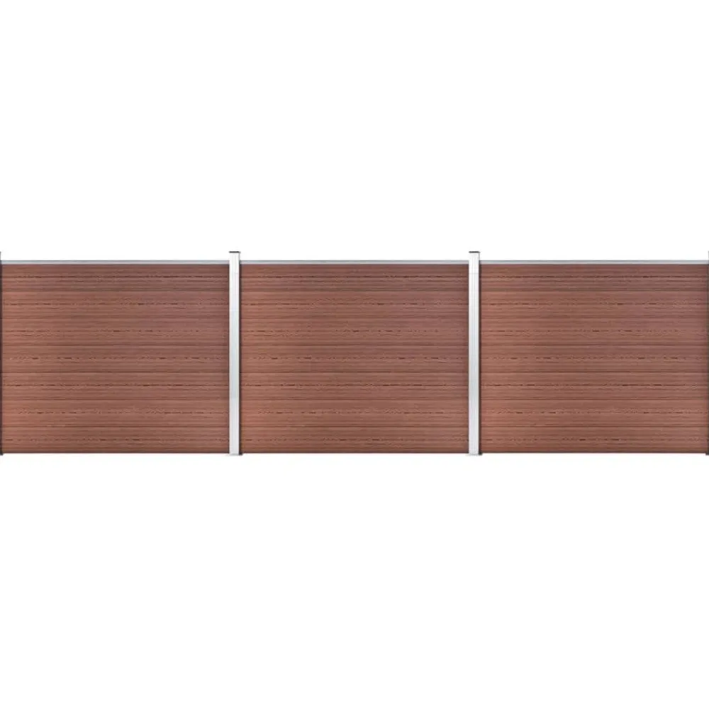 FinePRICE Aitapaneelisarja WPC 526x146 cm ruskea