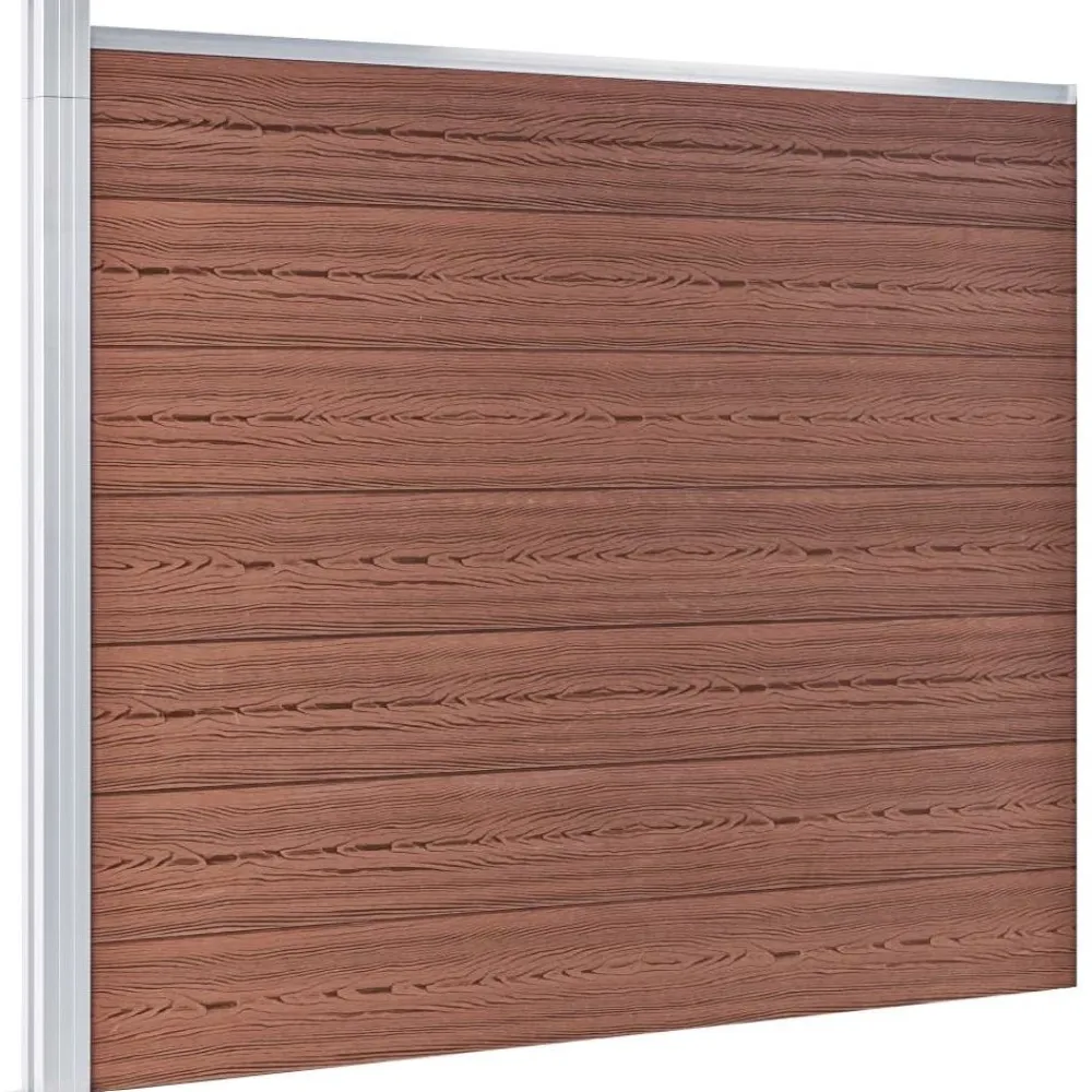 FinePRICE Aitapaneelisarja WPC 526x146 cm ruskea