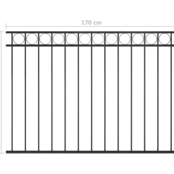Outlet FinePRICE Aitapaneeli teräs 1,7x1,2 m musta