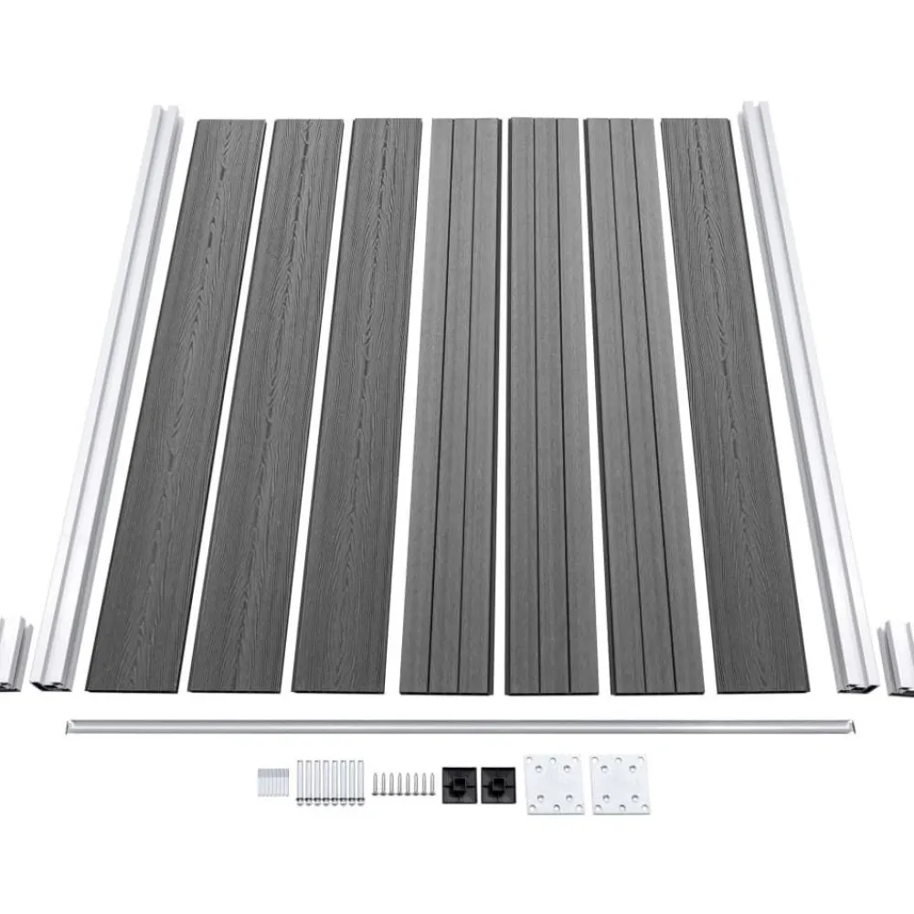 Online FinePRICE Aitapaneeli WPC 180x146 cm harmaa