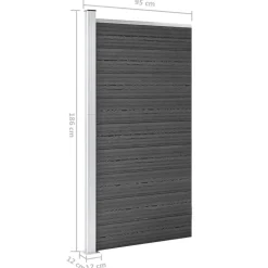 Outlet FinePRICE Aitapaneeli WPC 95x186 cm musta