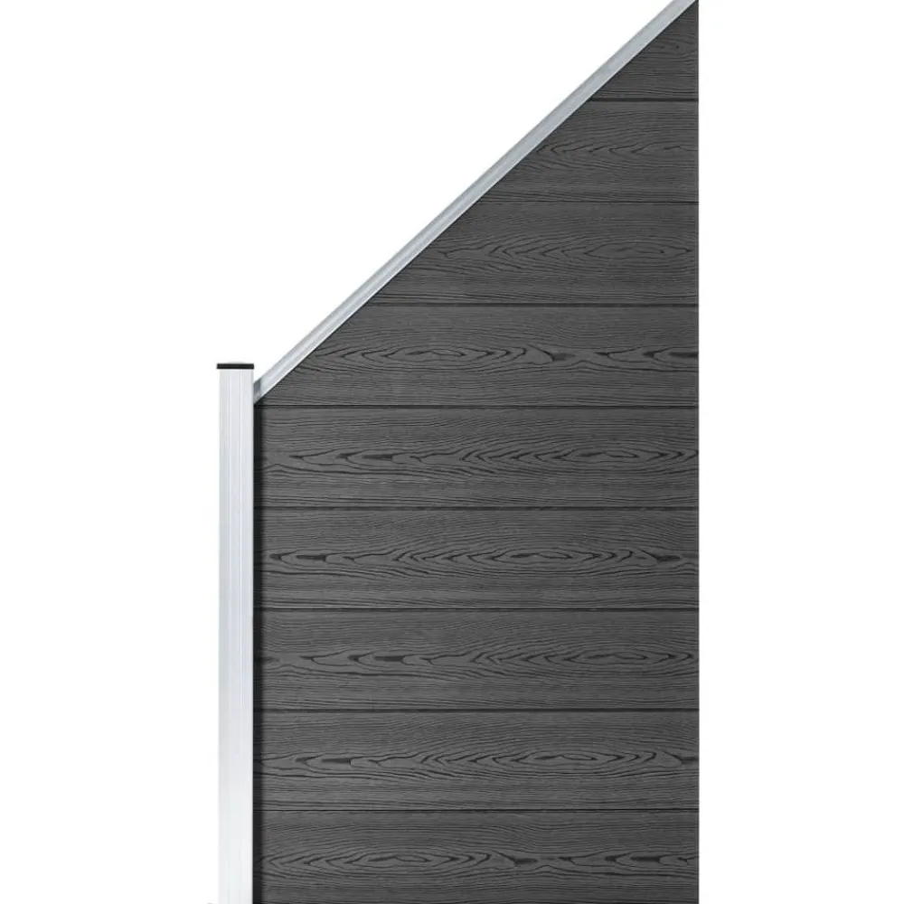 Discount FinePRICE Aitapaneeli WPC 95x(105-180) cm musta