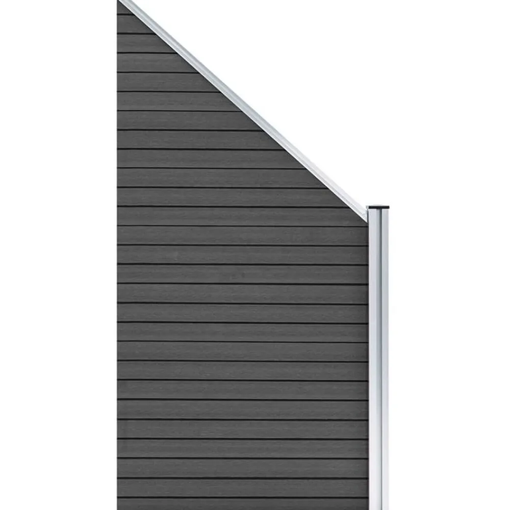 Discount FinePRICE Aitapaneeli WPC 95x(105-180) cm musta