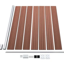 New FinePRICE Aitapaneeli WPC 175x146 cm ruskea