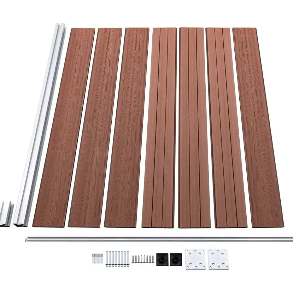 New FinePRICE Aitapaneeli WPC 175x146 cm ruskea