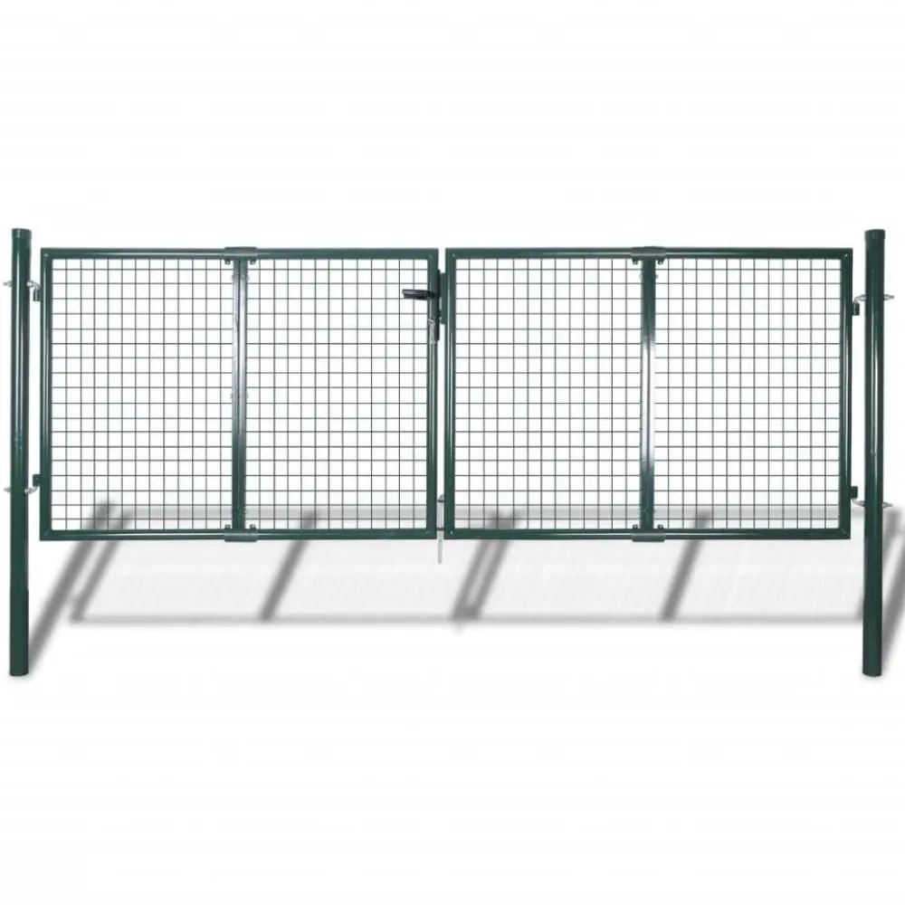 Online FinePRICE Aitaportti teräs 306x175cm vihreä
