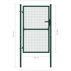 Best FinePRICE Aitaportti teräs 100x125cm vihreä