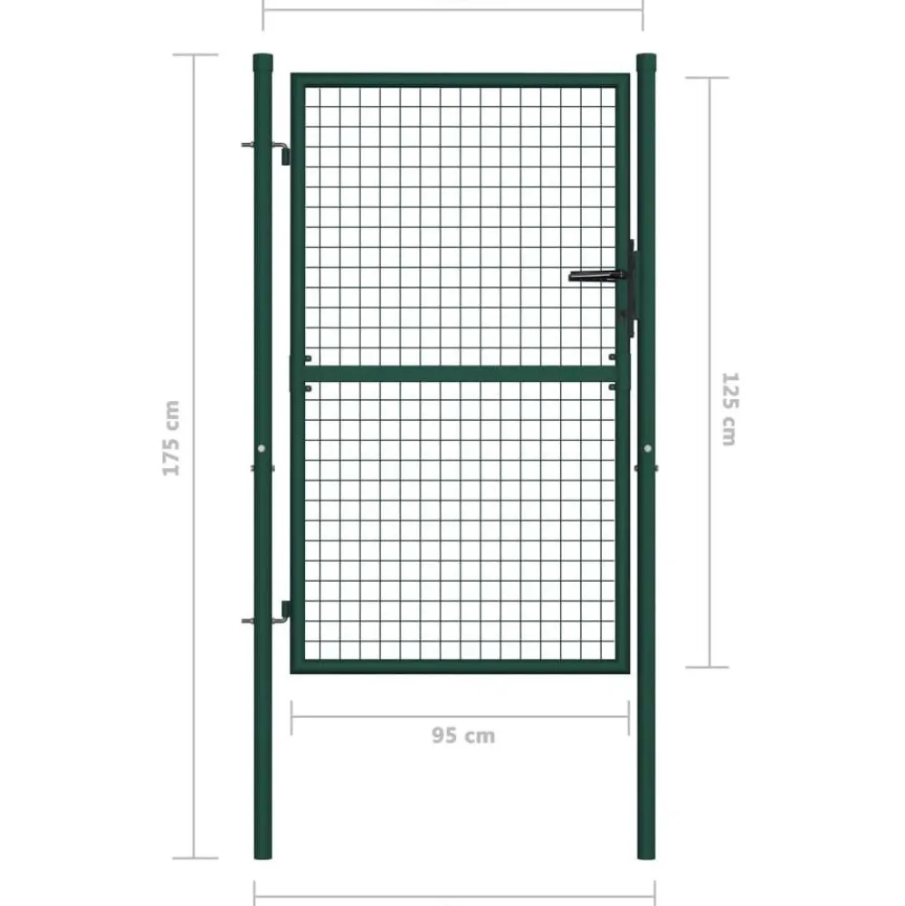 Best FinePRICE Aitaportti teräs 100x125cm vihreä