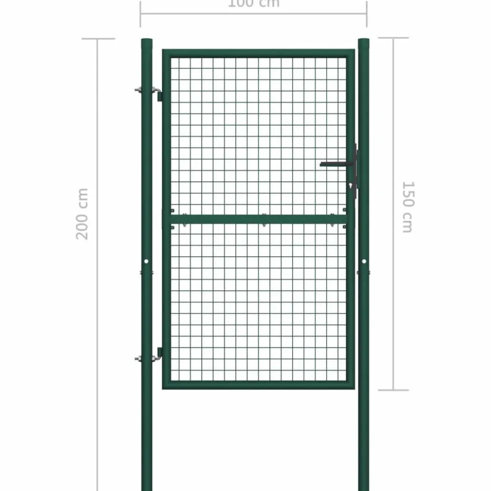 Online FinePRICE Aitaportti teräs 100x150cm vihreä