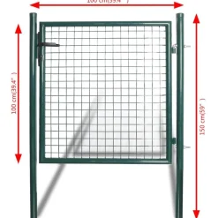 Outlet FinePRICE Aitaportti 100x150cm jauhemaalattu teräs