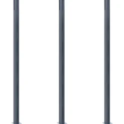 Hot FinePRICE Aitatolpat 185cm, alumiini, tummanharmaa, eri pakkauskokoja