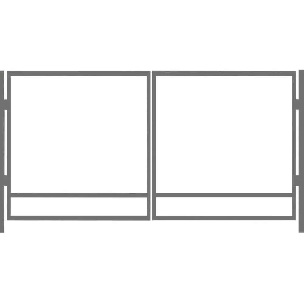 Clearance AB Polar Ajoportin runko , korkeus 95cm, leveys 500cm, harmaa