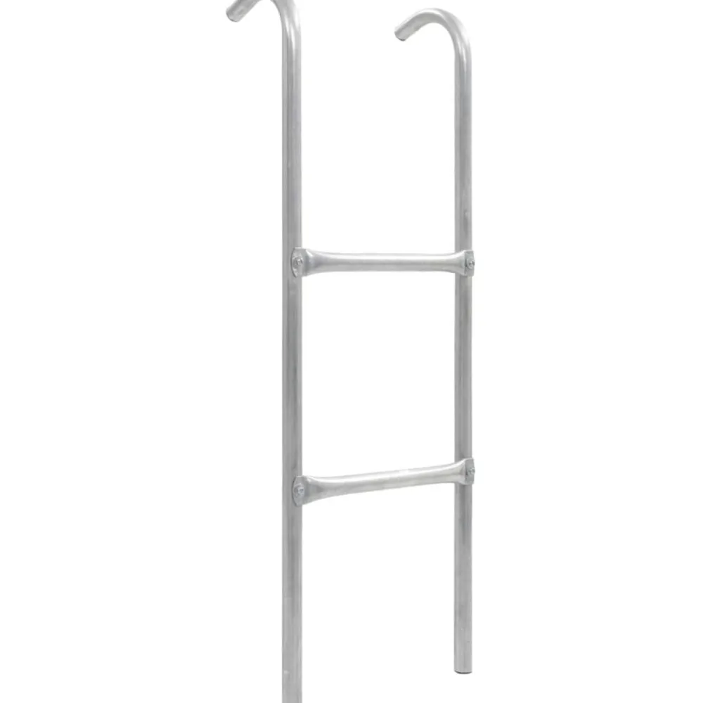 Outlet FinePRICE 2-askelmaiset trampoliinin tikkaat, teräs, hopea, 102,6 cm