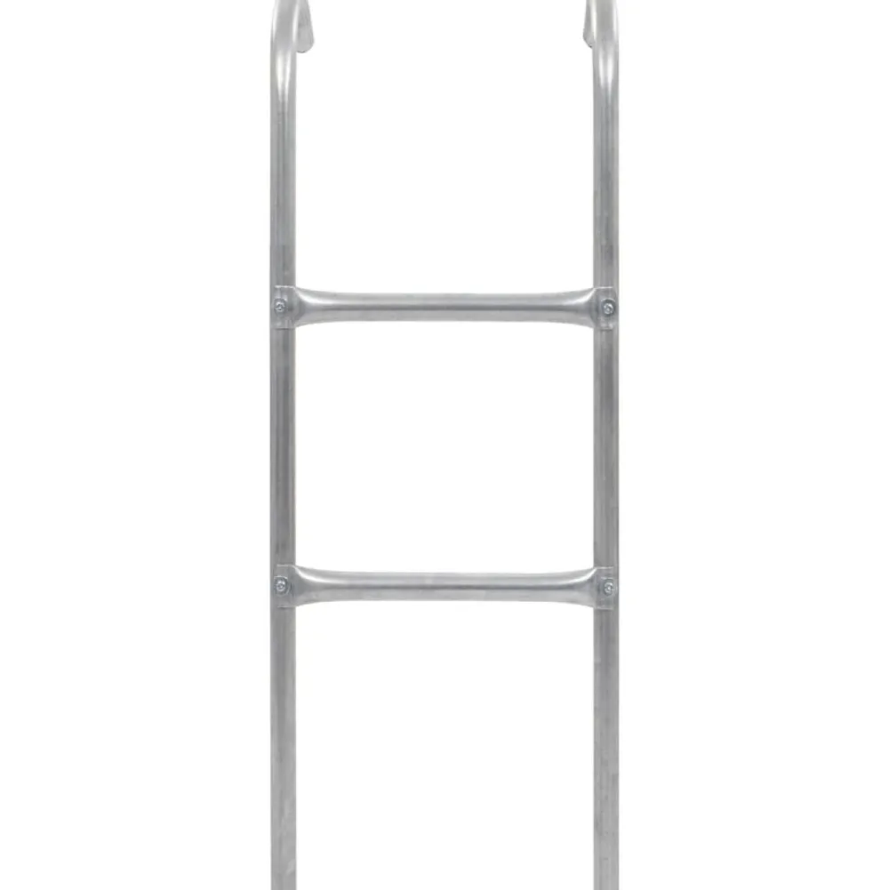 Outlet FinePRICE 2-askelmaiset trampoliinin tikkaat, teräs, hopea, 102,6 cm