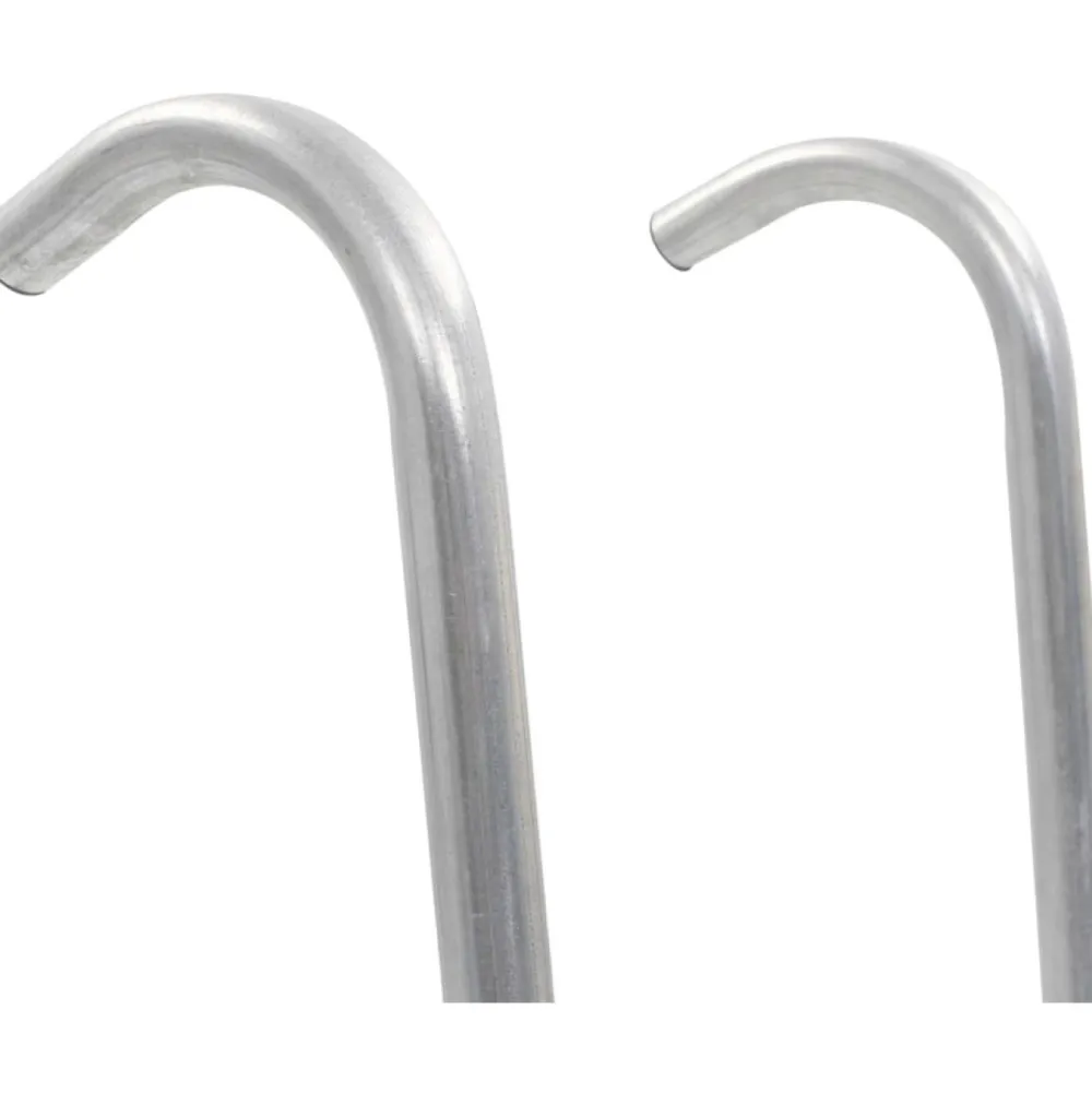 Outlet FinePRICE 2-askelmaiset trampoliinin tikkaat, teräs, hopea, 102,6 cm